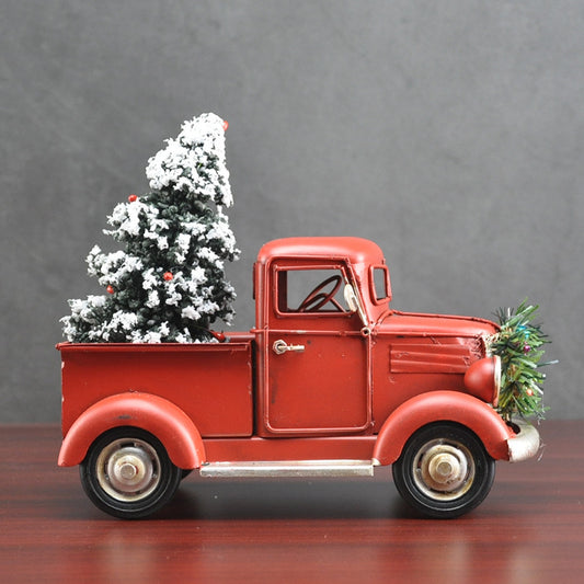 Christmas Retro Truck Model Metal Crafts