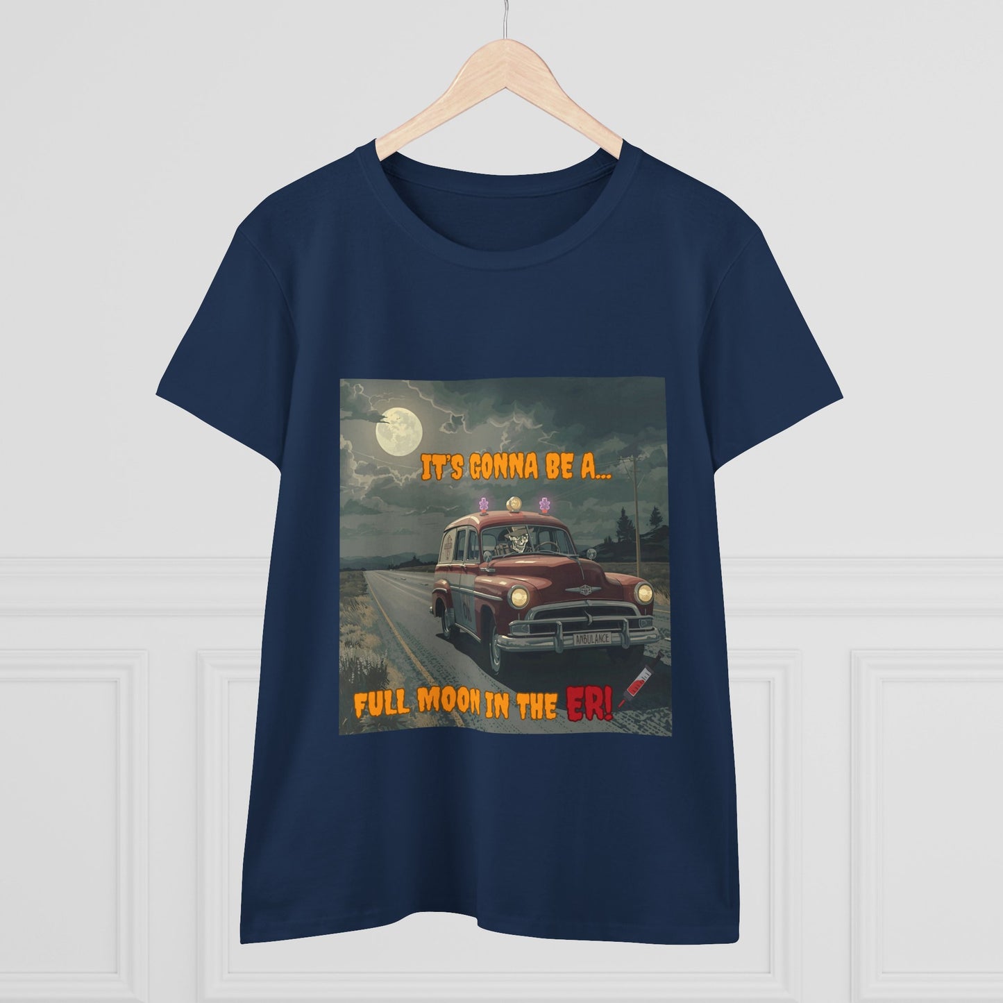 Cotton Tee Vintage Halloween Ambulance Shirt