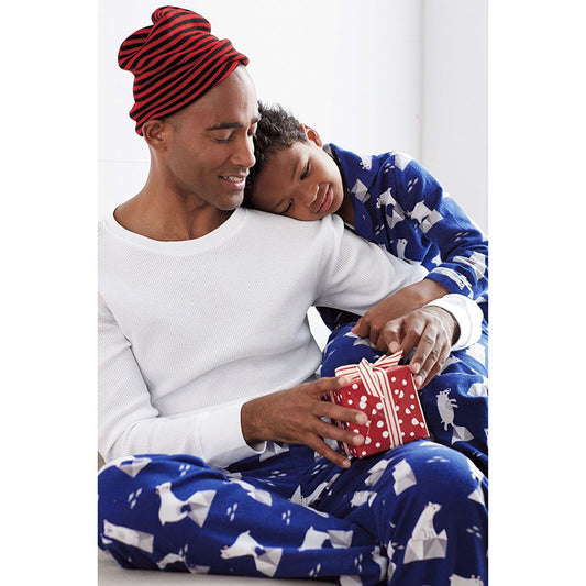 Casual Printed Two-Piece Pajamas for Family