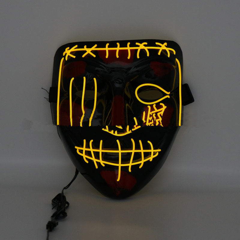 Halloween Scary Face Light Up Hood Mask