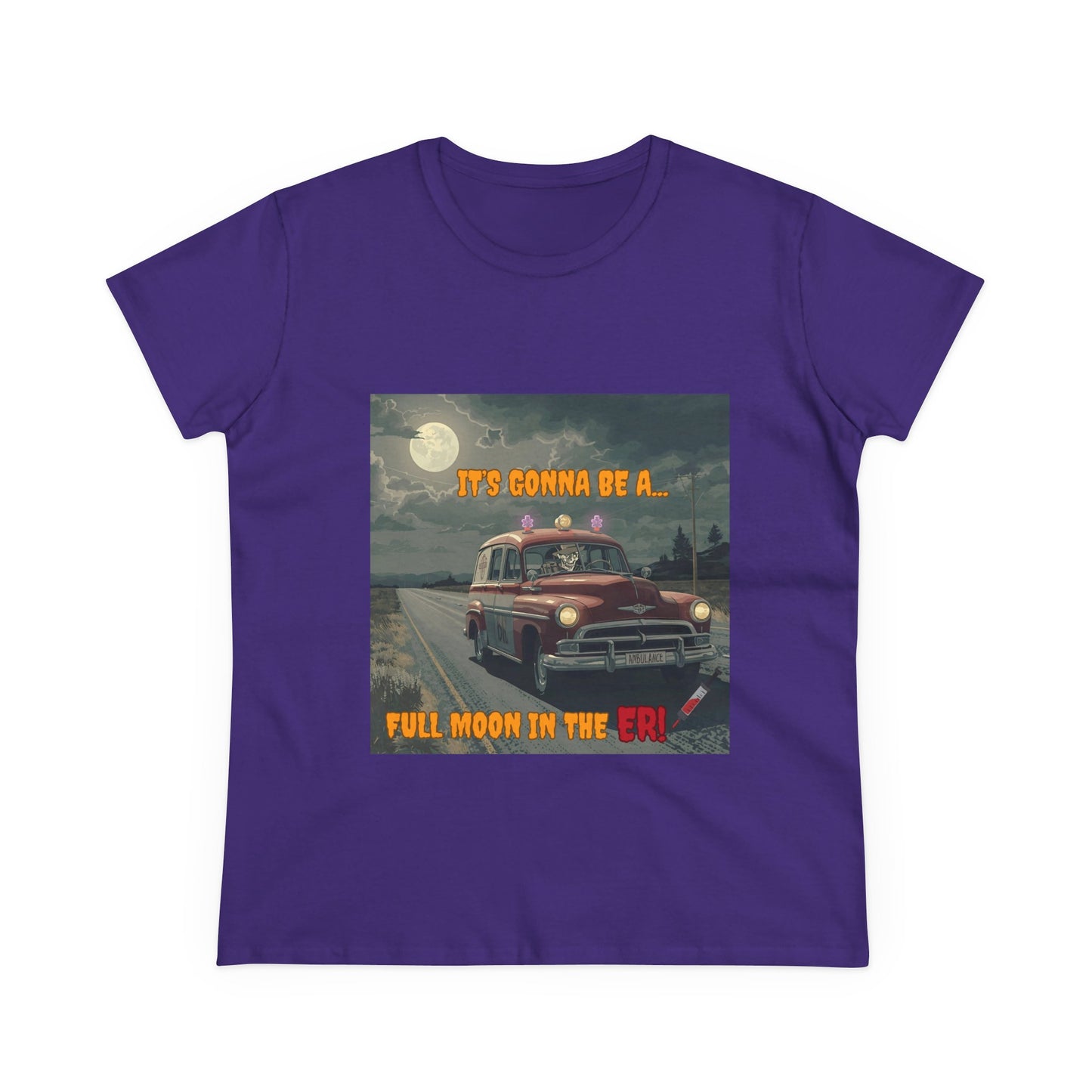 Cotton Tee Vintage Halloween Ambulance Shirt