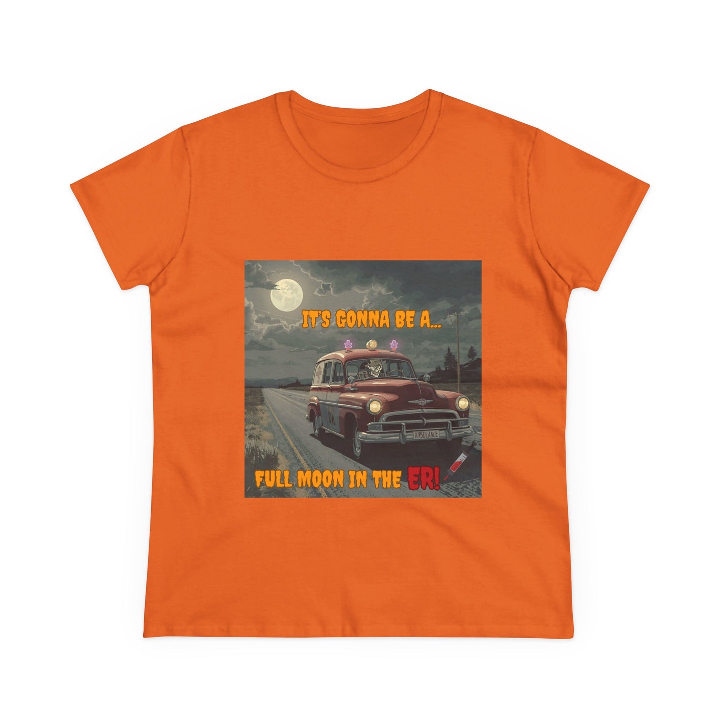 Cotton Tee Vintage Halloween Ambulance Shirt