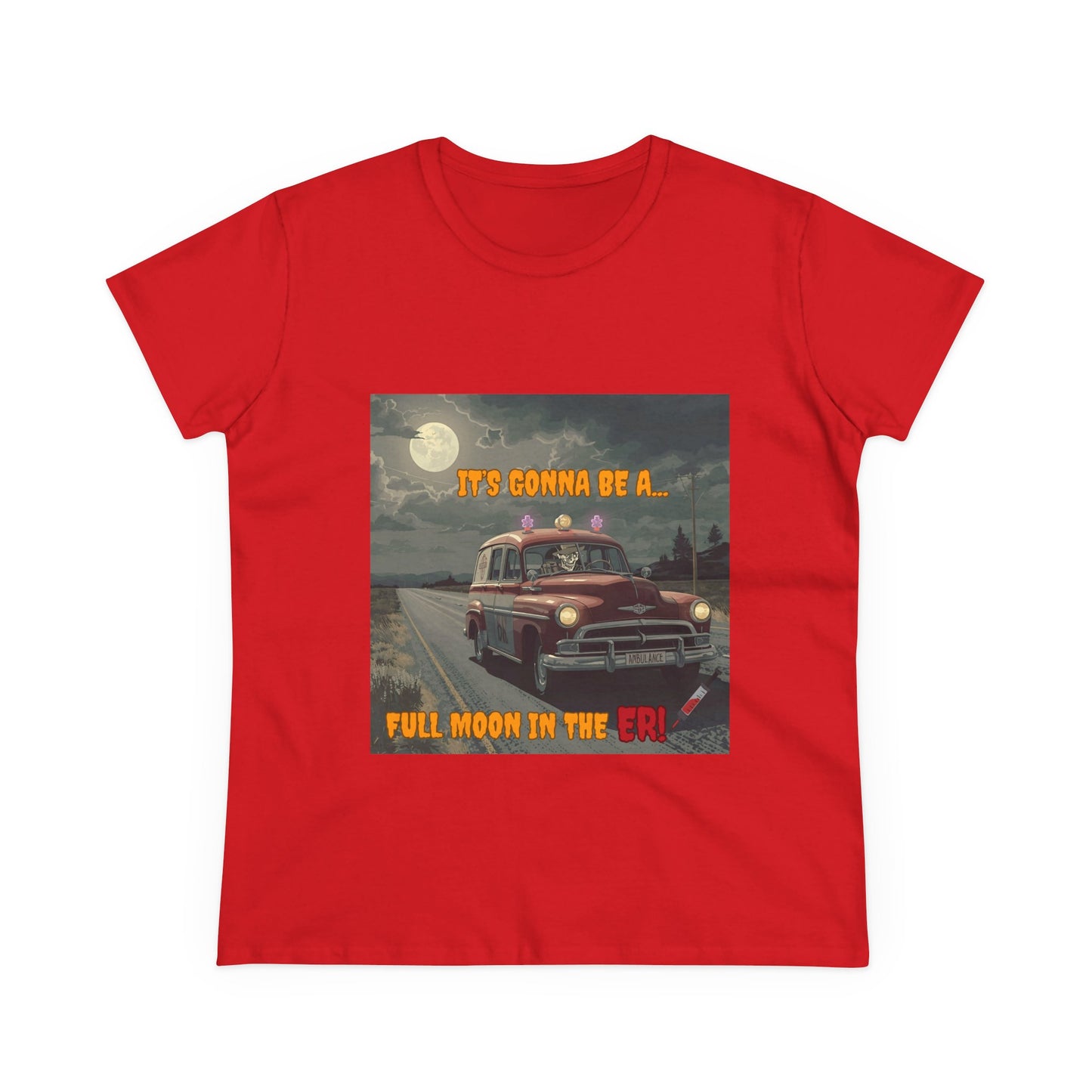 Cotton Tee Vintage Halloween Ambulance Shirt