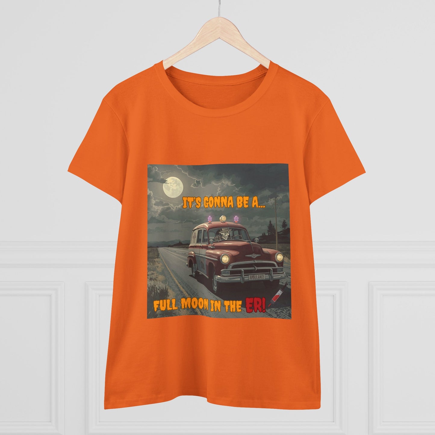 Cotton Tee Vintage Halloween Ambulance Shirt