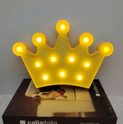LED Crown Shape Small Night Lamp Christmas Tree Decorative Lamp