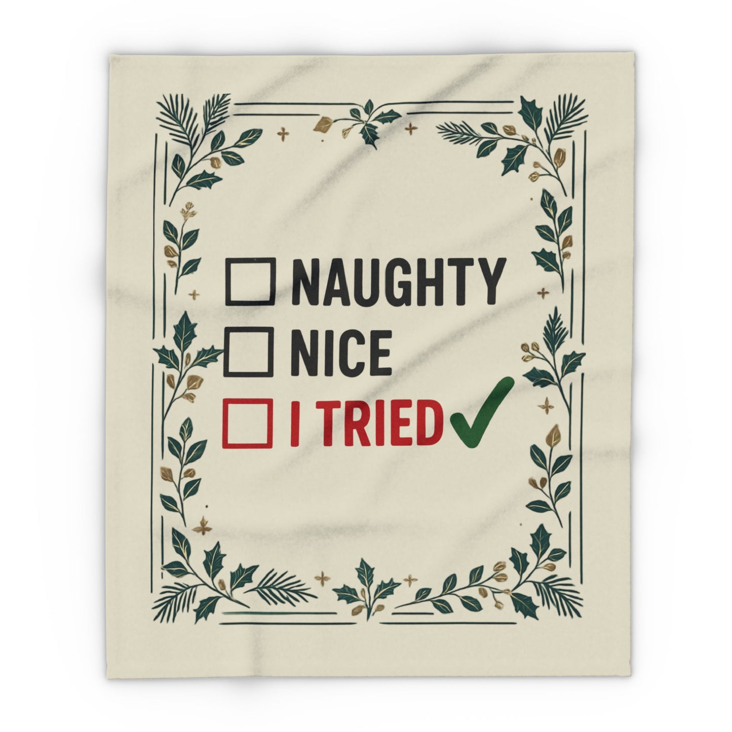 Fleece Blanket, Christmas Holiday Funny Phrase Blanket, Arctic Decor Gift, Cozy Winter Throw, Unique Xmas Home Decor