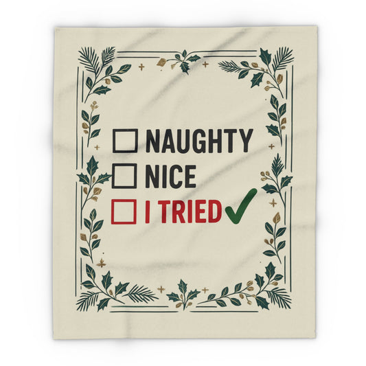 Fleece Blanket, Christmas Holiday Funny Phrase Blanket, Arctic Decor Gift, Cozy Winter Throw, Unique Xmas Home Decor