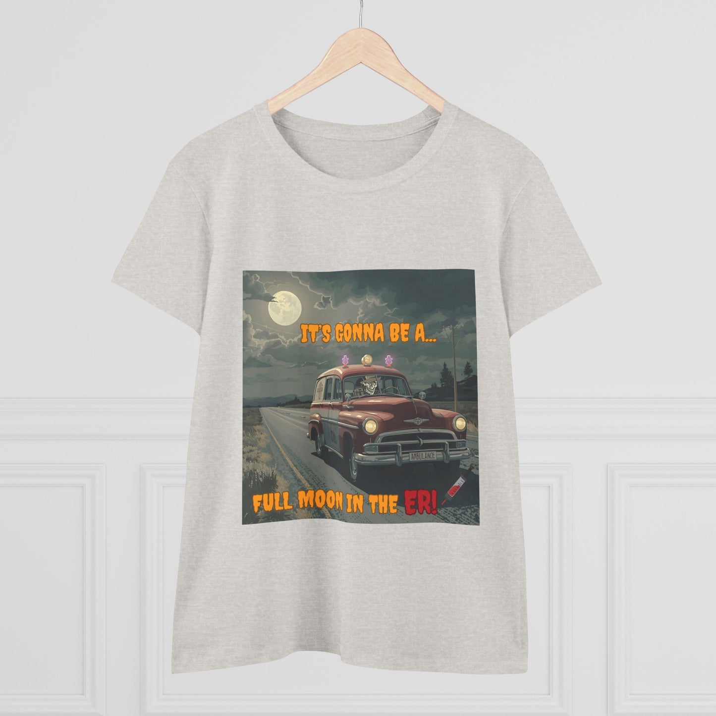 Cotton Tee Vintage Halloween Ambulance Shirt