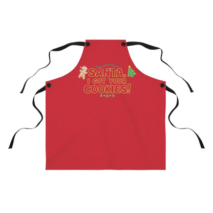 Festive Holiday Apron, Baking Gift for Christmas, Fun Kitchen Decor, Santa Cookie Apron, Holiday Cooking Accessory