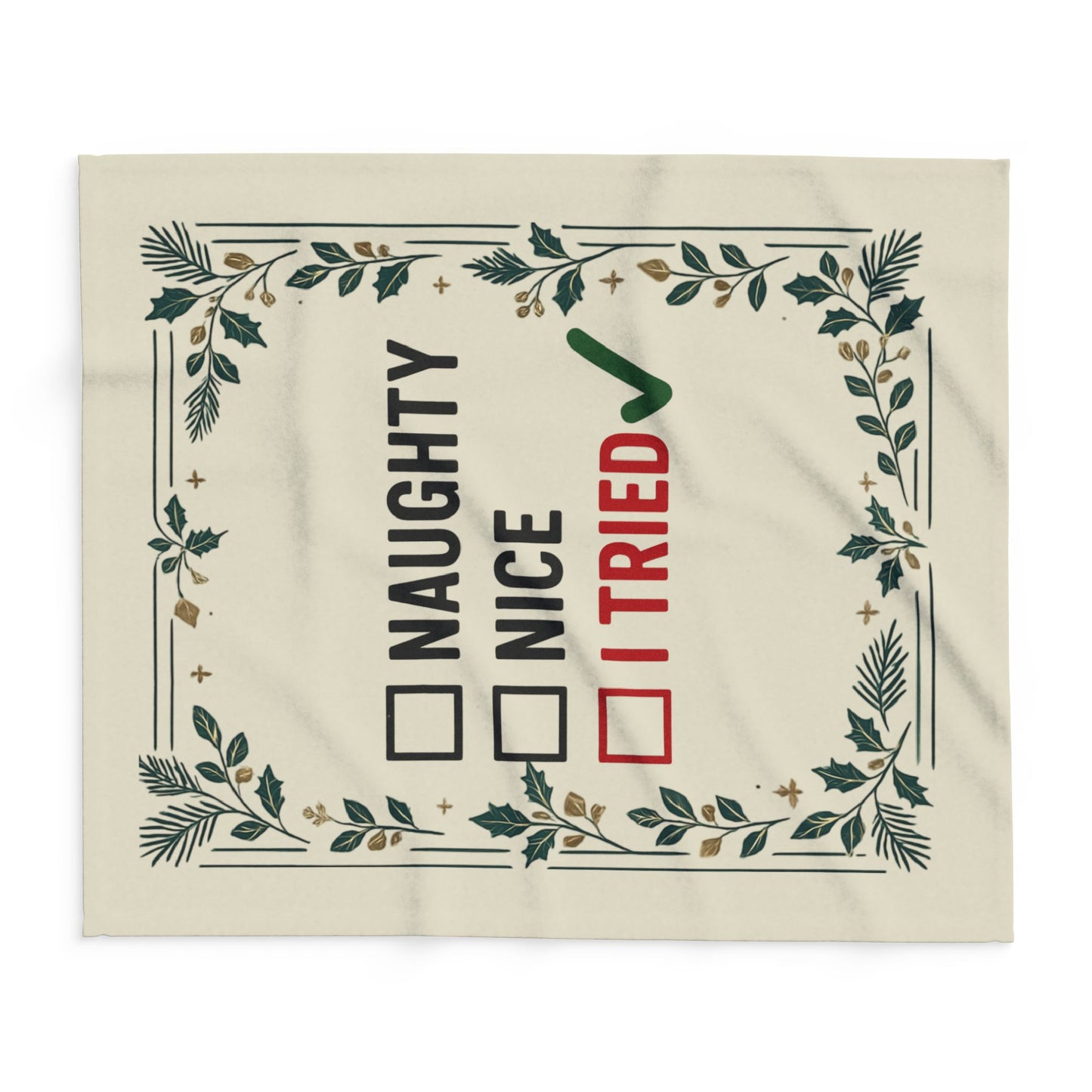 Fleece Blanket, Christmas Holiday Funny Phrase Blanket, Arctic Decor Gift, Cozy Winter Throw, Unique Xmas Home Decor