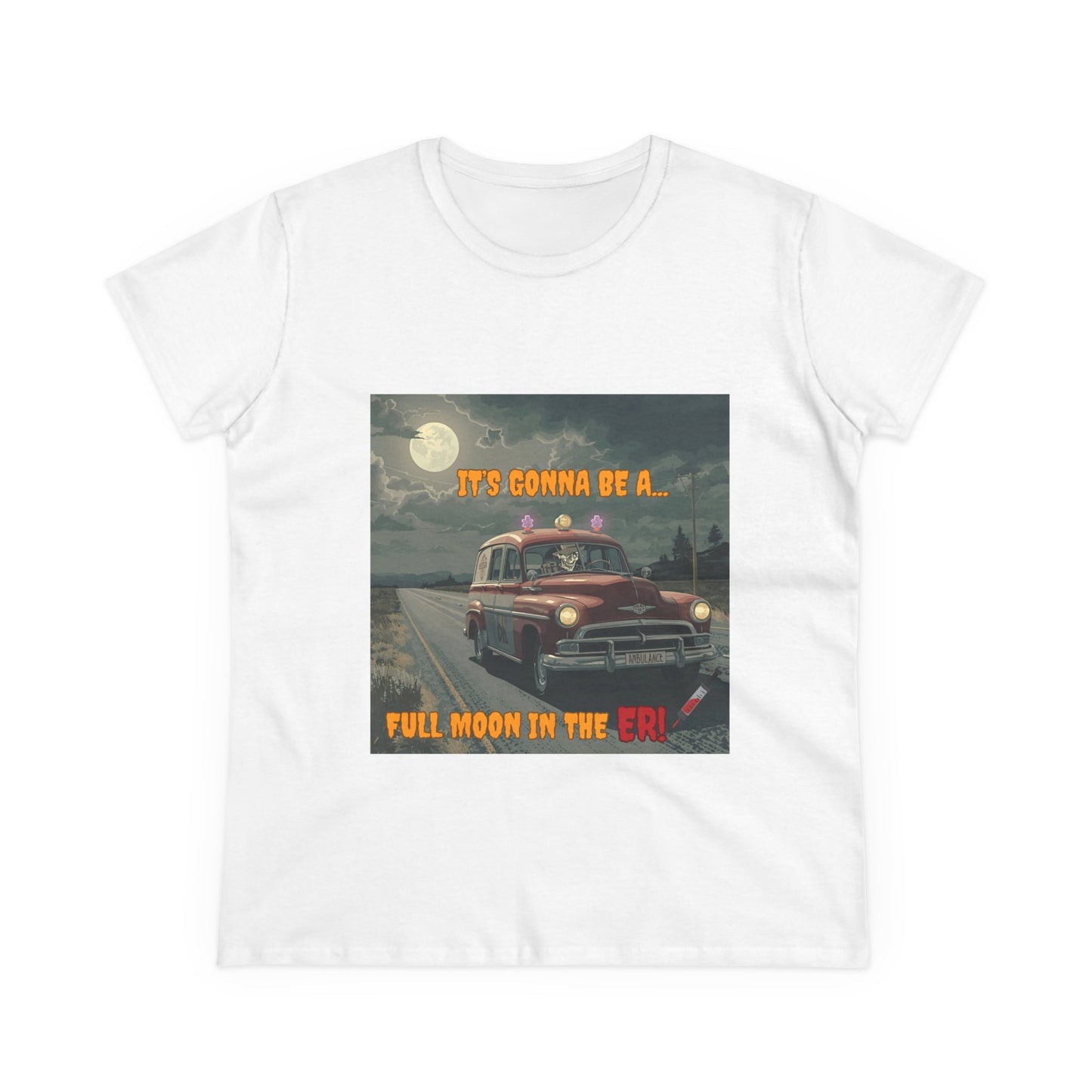 Cotton Tee Vintage Halloween Ambulance Shirt