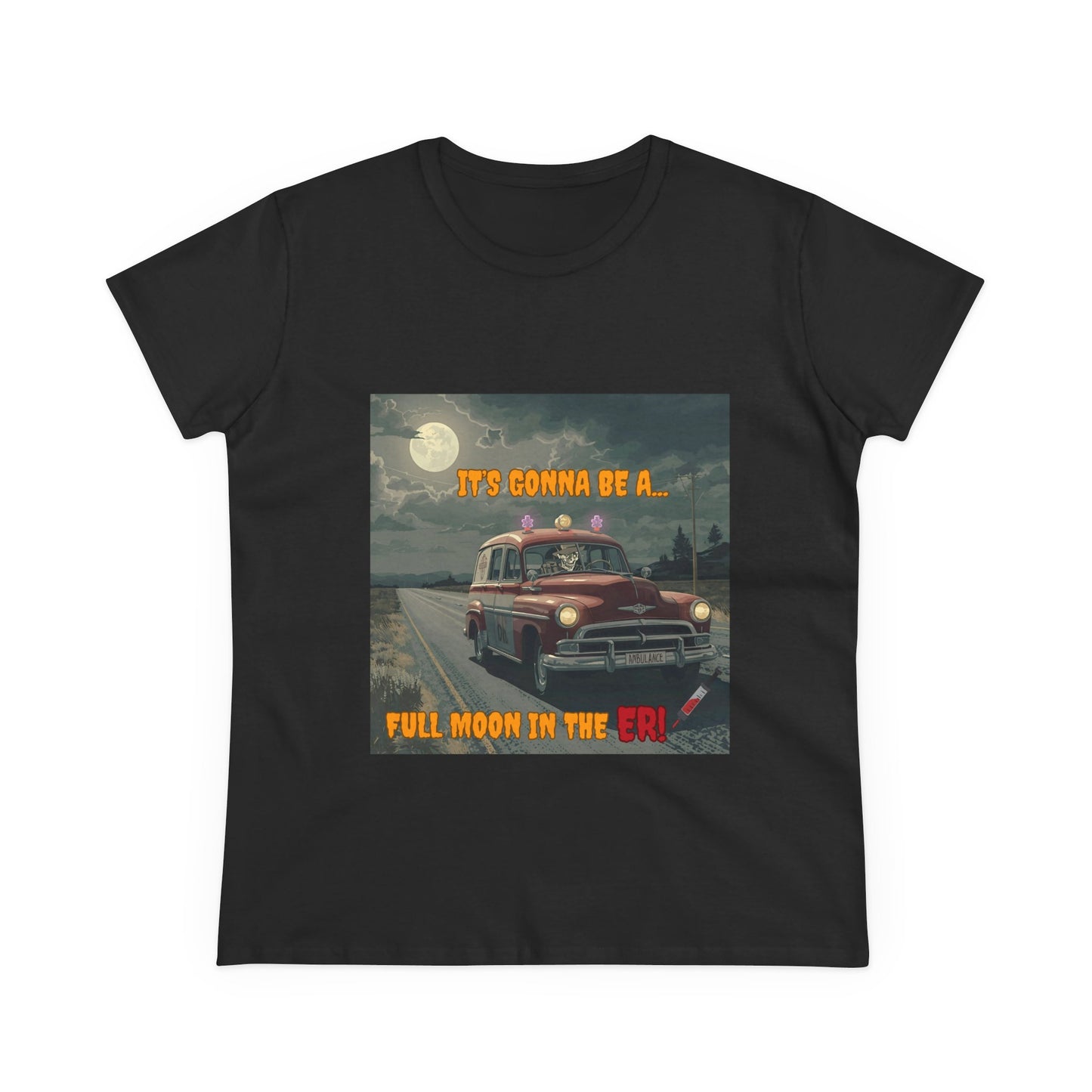 Cotton Tee Vintage Halloween Ambulance Shirt