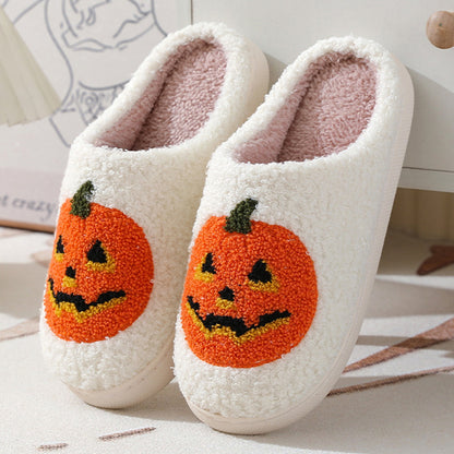 Halloween Pumpkin Slippers Warm Winter Slippers Men And Women