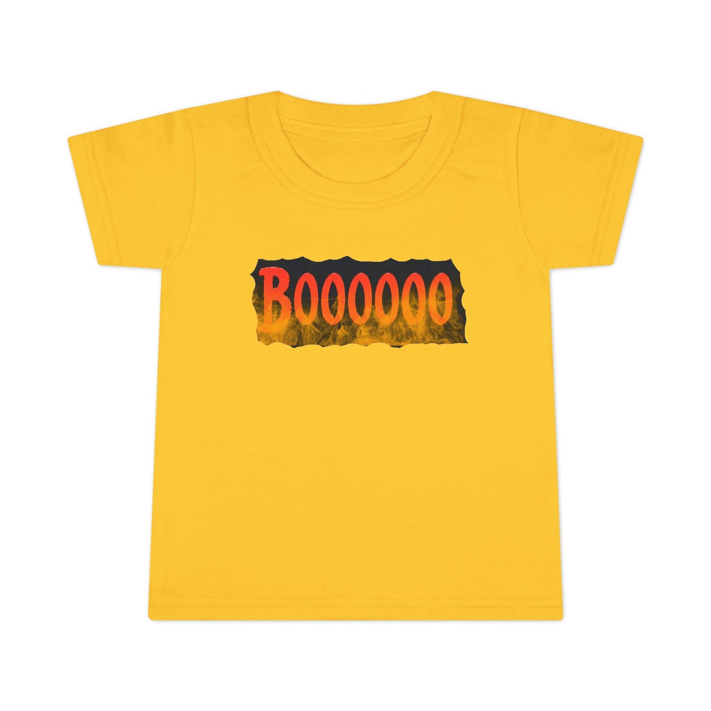 Toddler T-shirt with Halloween 'Boooo' Flames Design