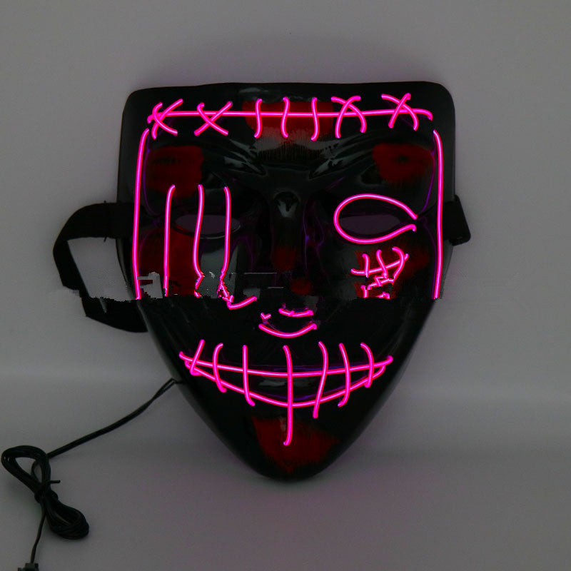 Halloween Scary Face Light Up Hood Mask