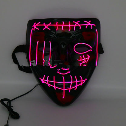 Halloween Scary Face Light Up Hood Mask