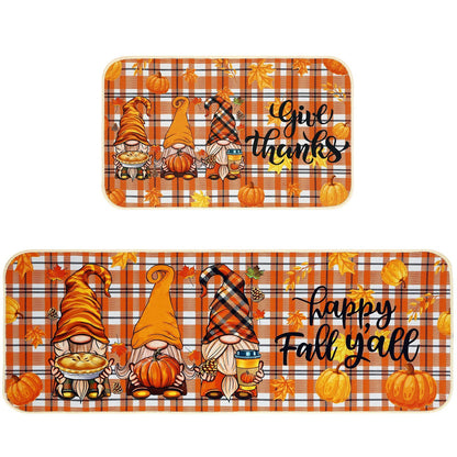 Fall/Thanksgiving Kitchen Mat Set of 2