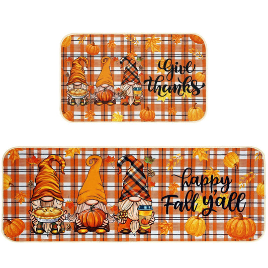 Fall/Thanksgiving Kitchen Mat Set of 2