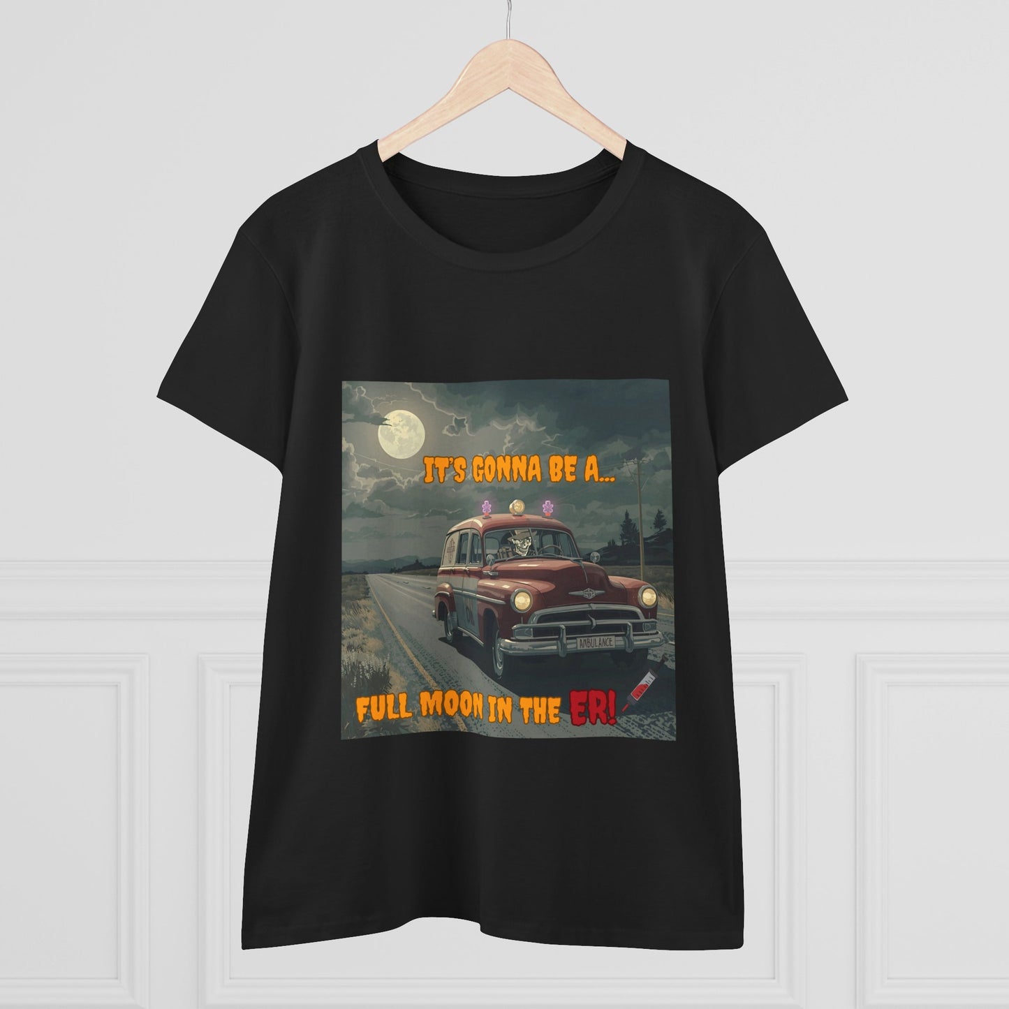 Cotton Tee Vintage Halloween Ambulance Shirt
