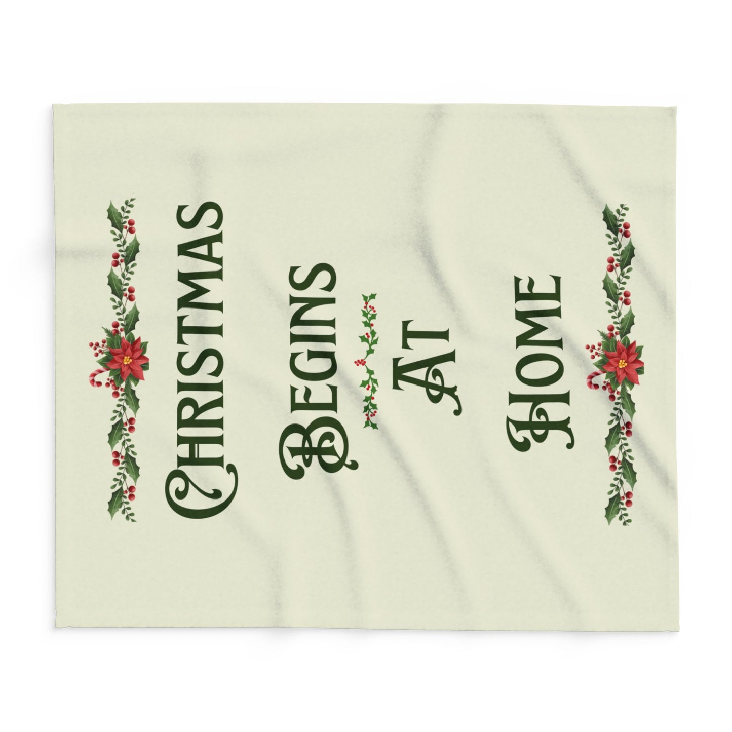 Christmas-Themed Fleece Blanket, Cozy Holiday Decor, Winter Wonderland Gift, Christmas Present for Home, Family Gathering, Arctic Fleece