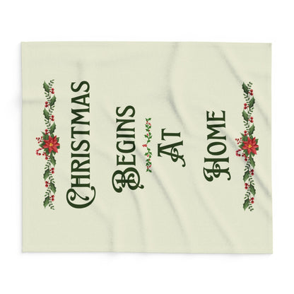 Christmas-Themed Fleece Blanket, Cozy Holiday Decor, Winter Wonderland Gift, Christmas Present for Home, Family Gathering, Arctic Fleece