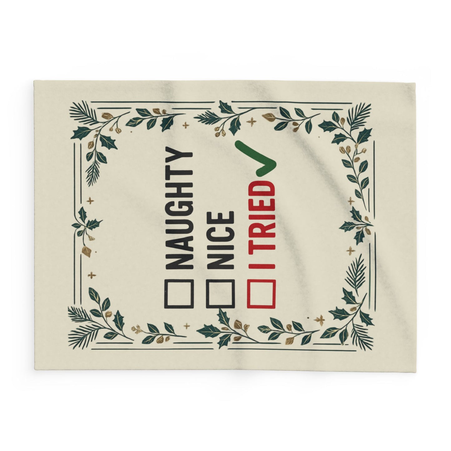 Fleece Blanket, Christmas Holiday Funny Phrase Blanket, Arctic Decor Gift, Cozy Winter Throw, Unique Xmas Home Decor