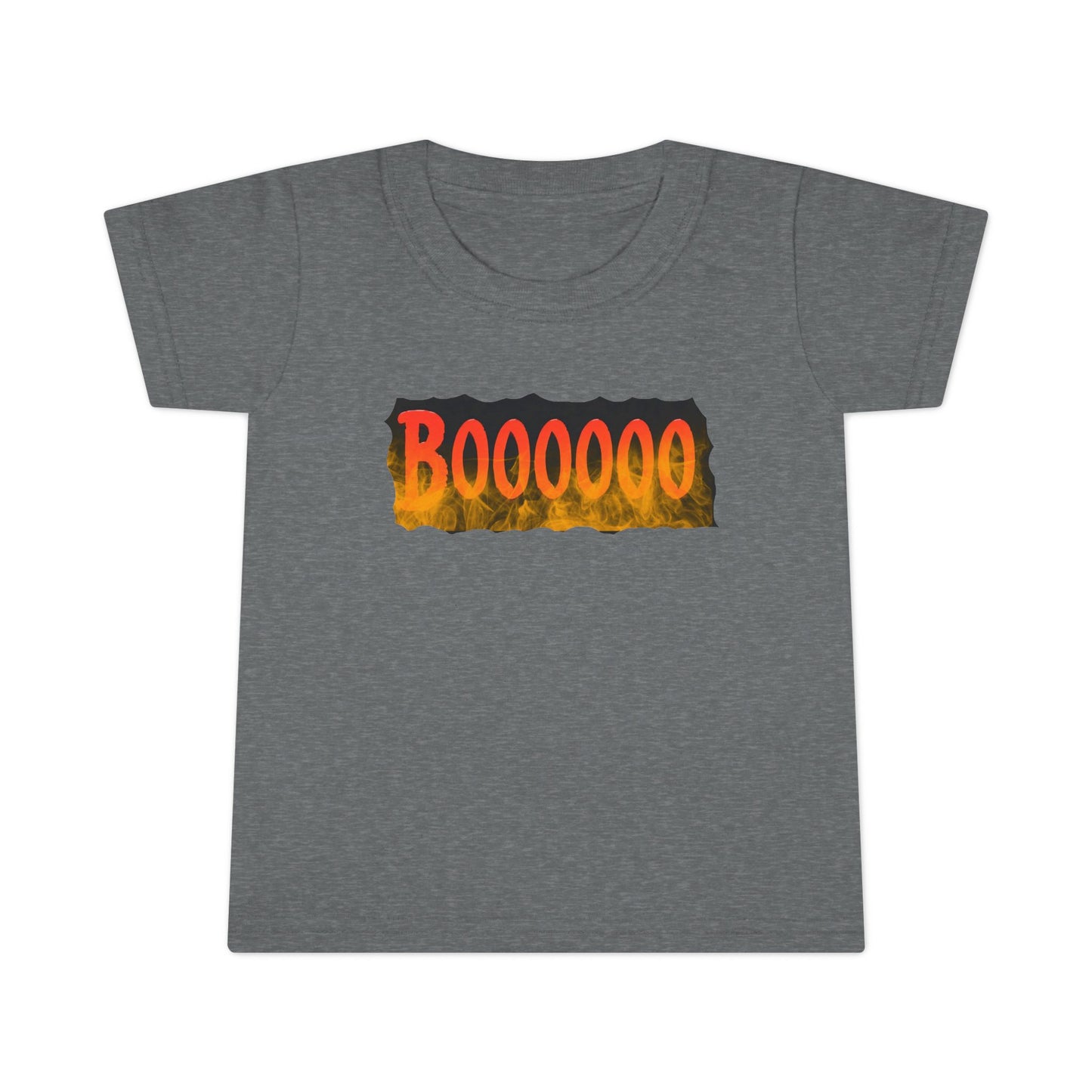 Toddler T-shirt with Halloween 'Boooo' Flames Design
