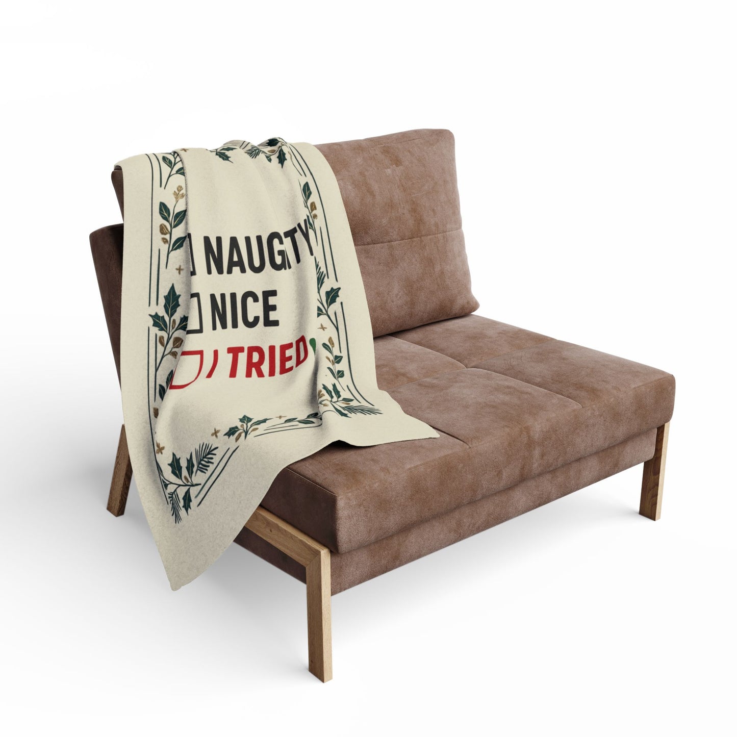 Fleece Blanket, Christmas Holiday Funny Phrase Blanket, Arctic Decor Gift, Cozy Winter Throw, Unique Xmas Home Decor