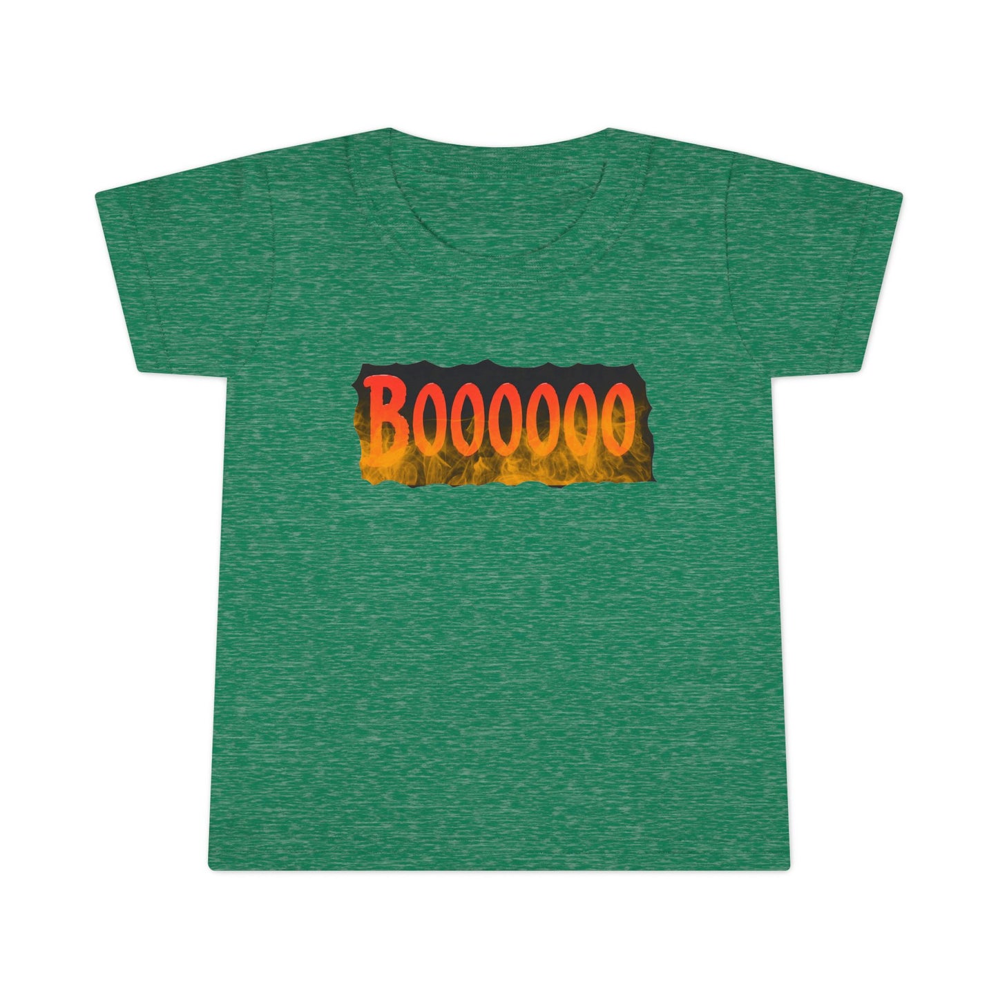 Toddler T-shirt with Halloween 'Boooo' Flames Design