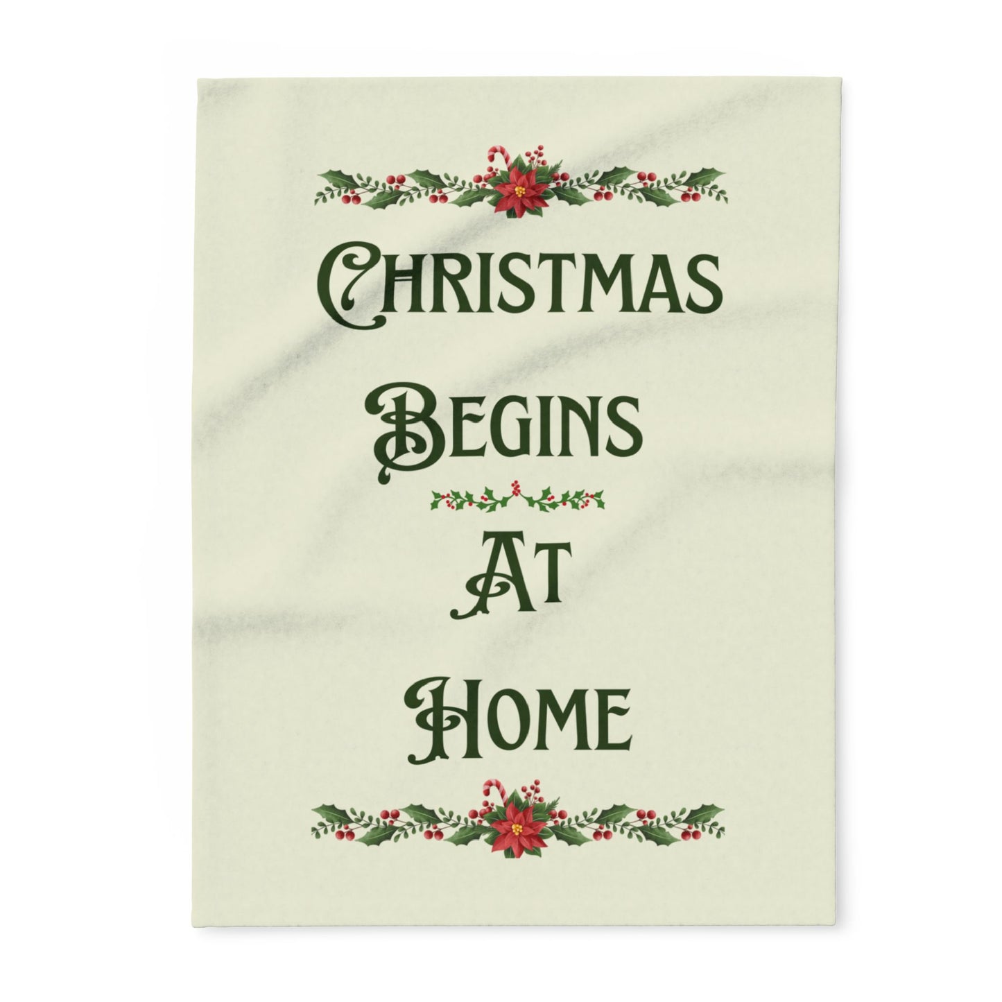 Christmas-Themed Fleece Blanket, Cozy Holiday Decor, Winter Wonderland Gift, Christmas Present for Home, Family Gathering, Arctic Fleece