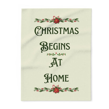 Christmas-Themed Fleece Blanket, Cozy Holiday Decor, Winter Wonderland Gift, Christmas Present for Home, Family Gathering, Arctic Fleece