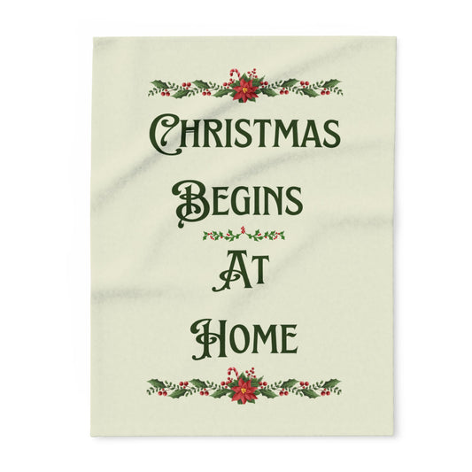 Christmas-Themed Fleece Blanket, Cozy Holiday Decor, Winter Wonderland Gift, Christmas Present for Home, Family Gathering, Arctic Fleece