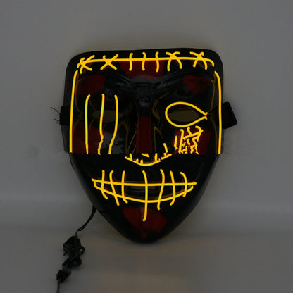 Halloween Scary Face Light Up Hood Mask
