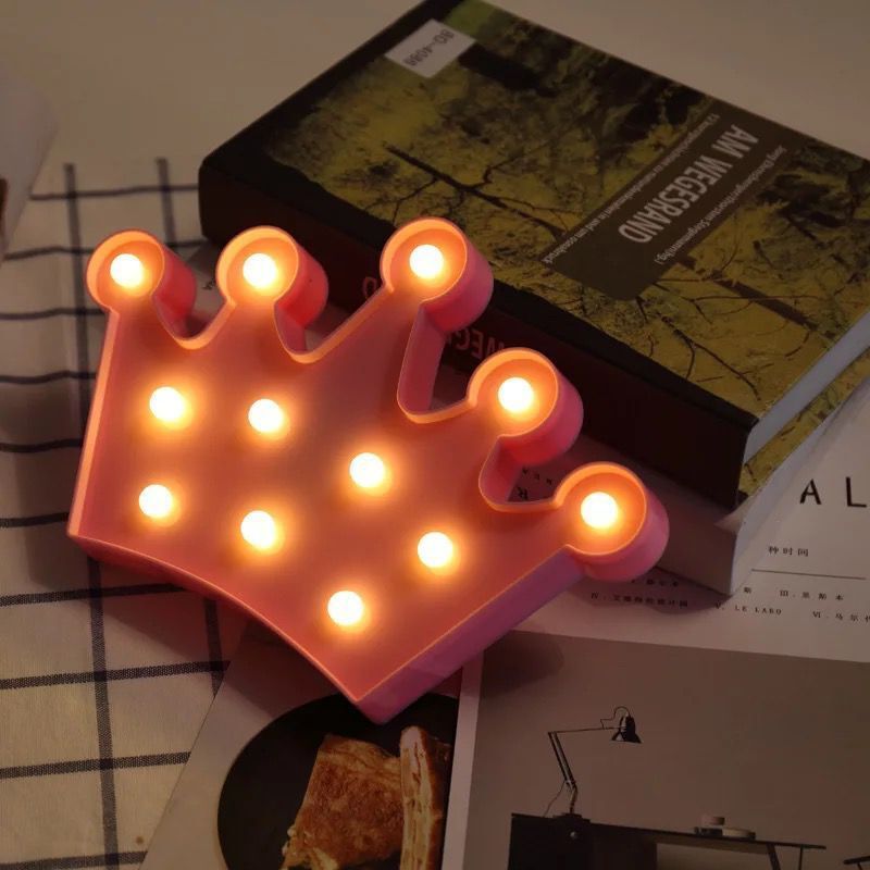 LED Crown Shape Small Night Lamp Christmas Tree Decorative Lamp