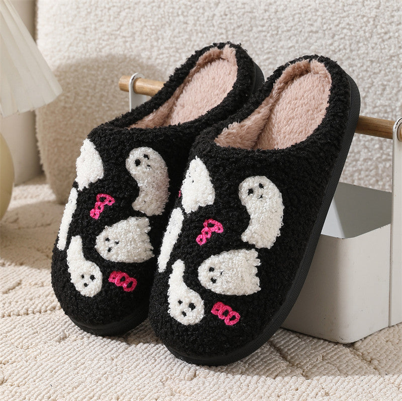 Halloween Cartoon Ghost Slippers Women Indoor Non-slip