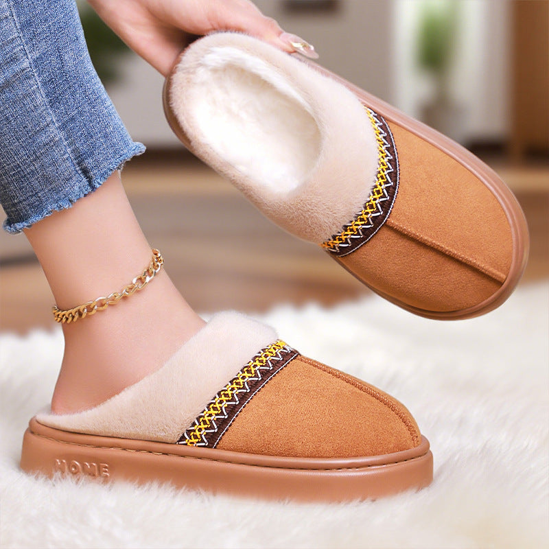 Women’s Cozy Cotton-Lined Slippers – Warm Indoor Comfort