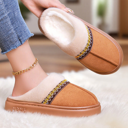 Women’s Cozy Cotton-Lined Slippers – Warm Indoor Comfort