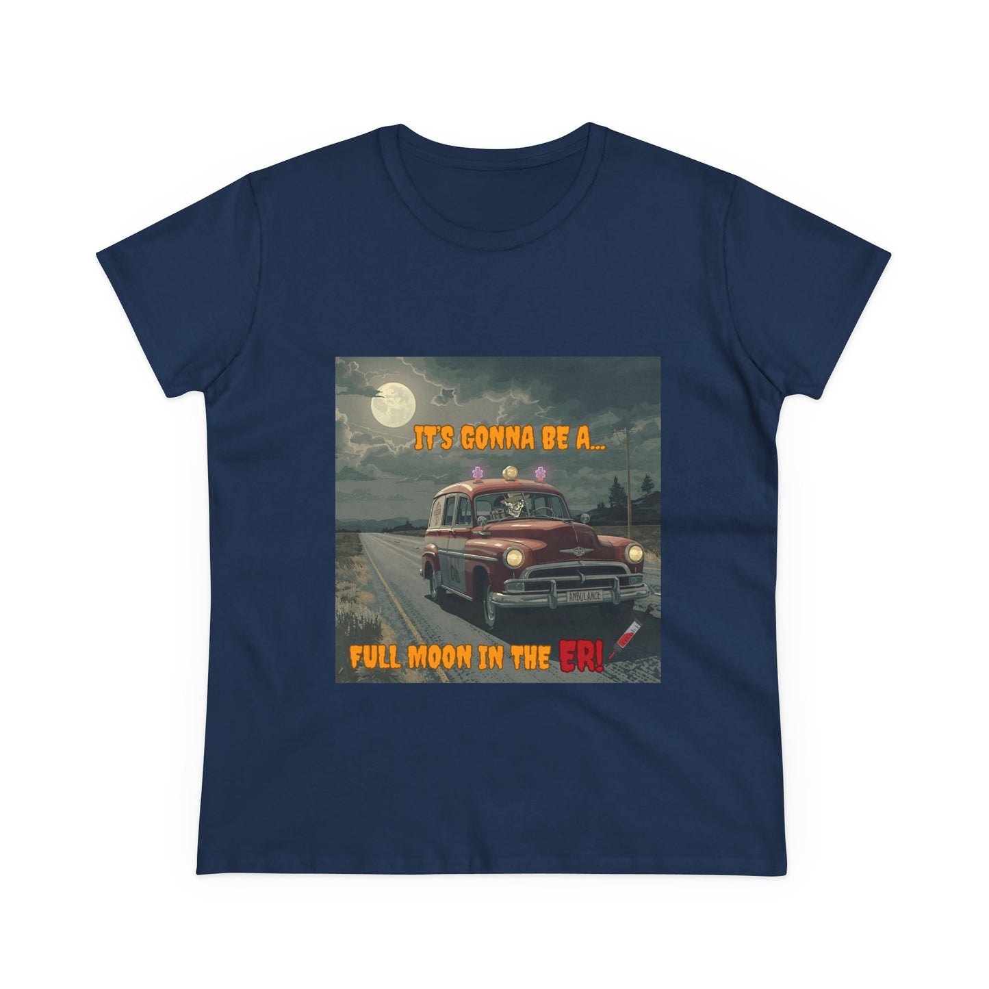 Cotton Tee Vintage Halloween Ambulance Shirt