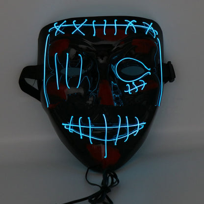 Halloween Scary Face Light Up Hood Mask