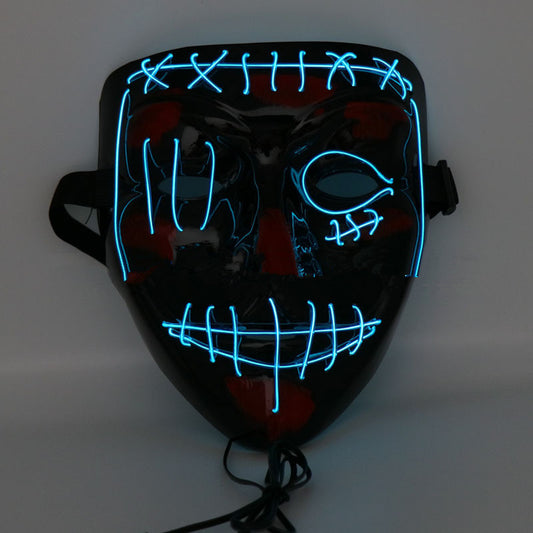 Halloween Scary Face Light Up Hood Mask