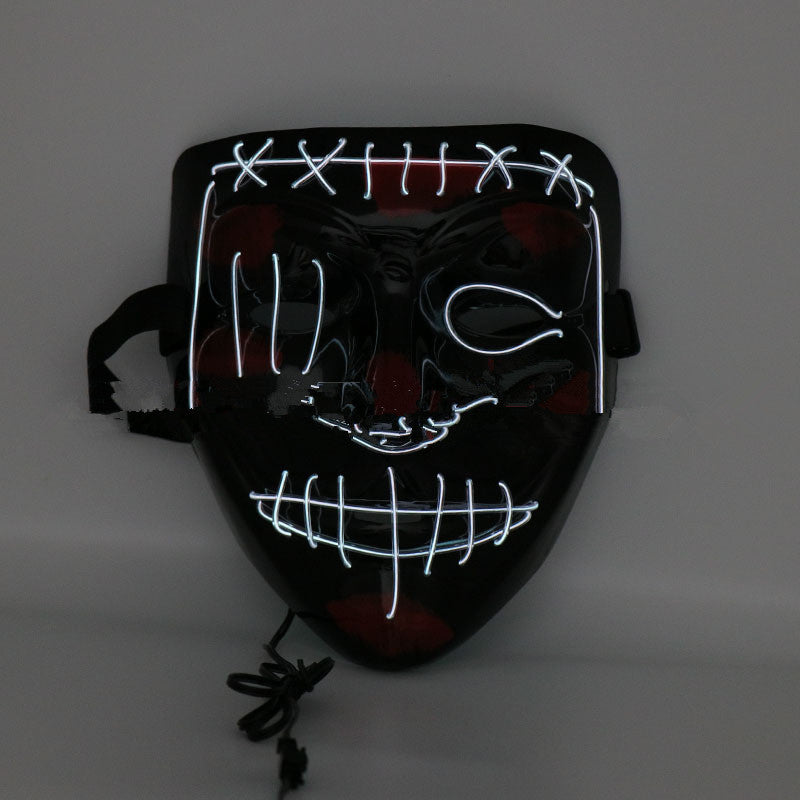 Halloween Scary Face Light Up Hood Mask