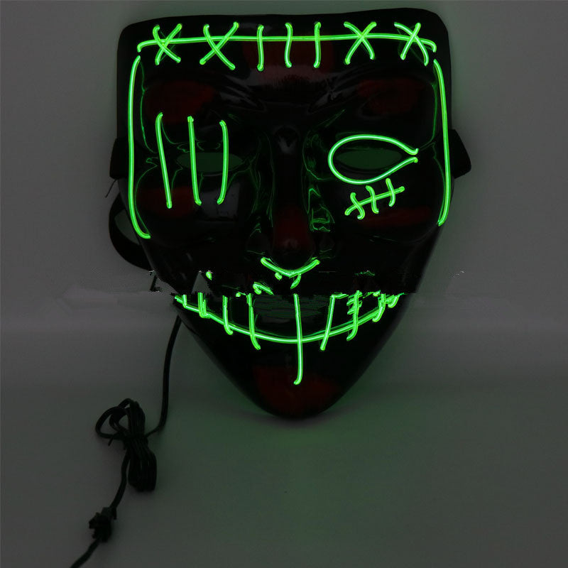 Halloween Scary Face Light Up Hood Mask
