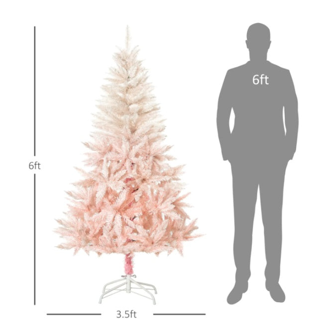 Pink Artificial Christmas Tree 6ft
