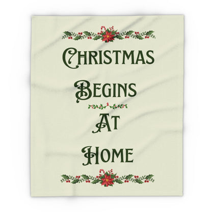 Christmas-Themed Fleece Blanket, Cozy Holiday Decor, Winter Wonderland Gift, Christmas Present for Home, Family Gathering, Arctic Fleece