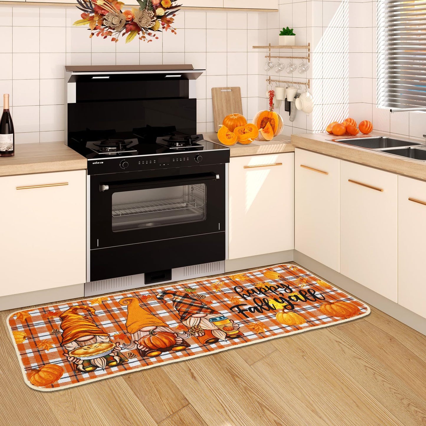 Fall/Thanksgiving Kitchen Mat Set of 2