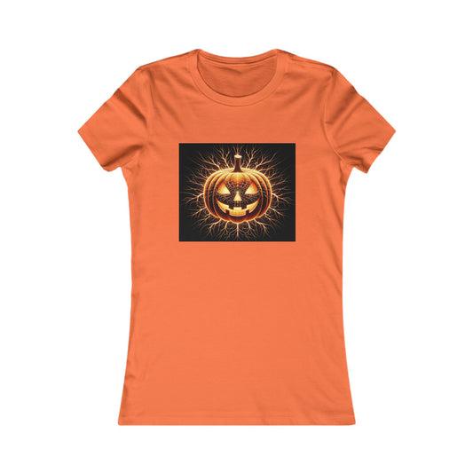 Halloween Pumpkin Women's Favorite Tee, Cute Halloween Shirt, Spooky Top, Fall Fashion, Trick or Treat Apparel, Autumn Style