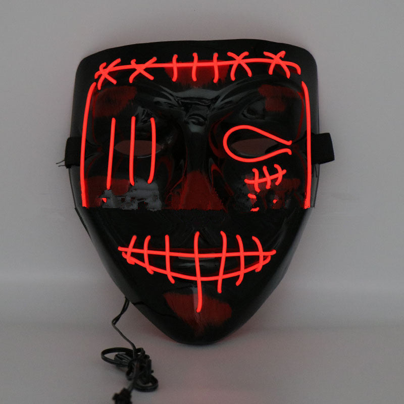 Halloween Scary Face Light Up Hood Mask