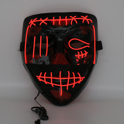 Halloween Scary Face Light Up Hood Mask