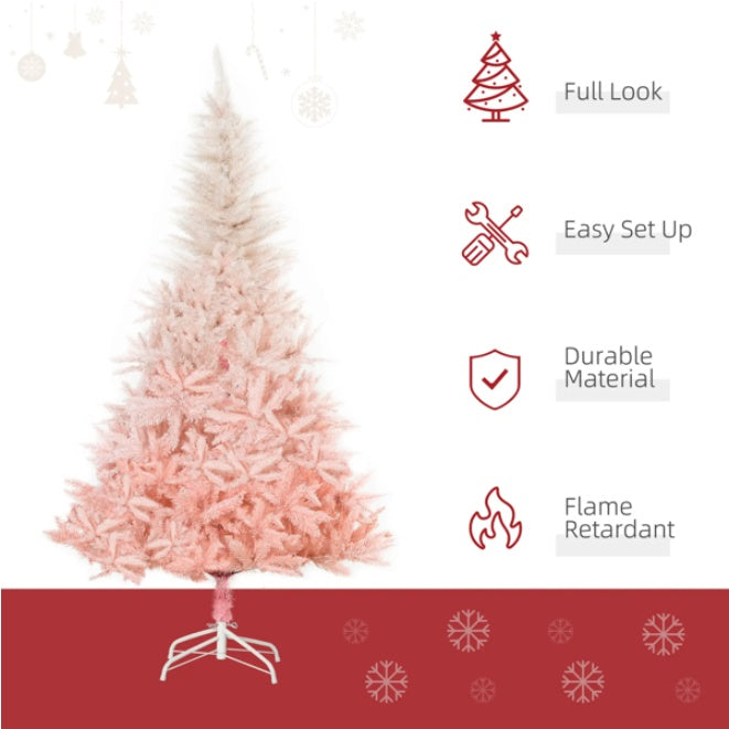 Pink Artificial Christmas Tree 6ft