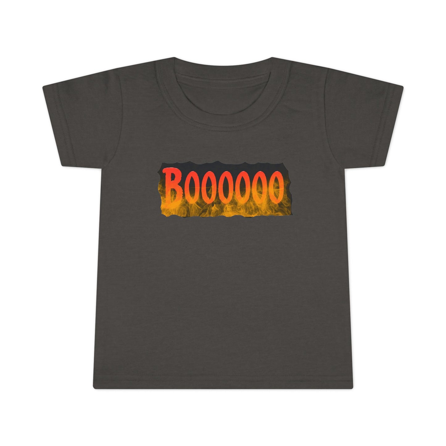 Toddler T-shirt with Halloween 'Boooo' Flames Design